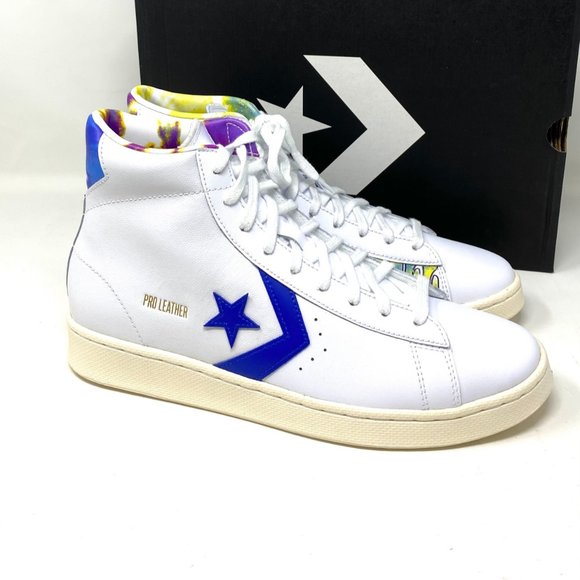 Converse Men's 170535C Pro Leather Hi Peace Love Basketball Shoes White Sneakers - Picture 5 of 10